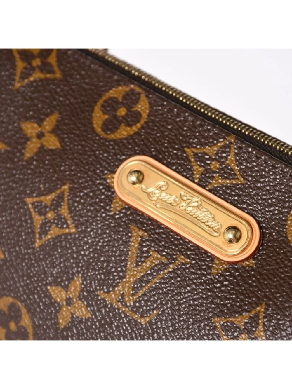 Louis Vuitton Pochette Monogram Brown Gold
